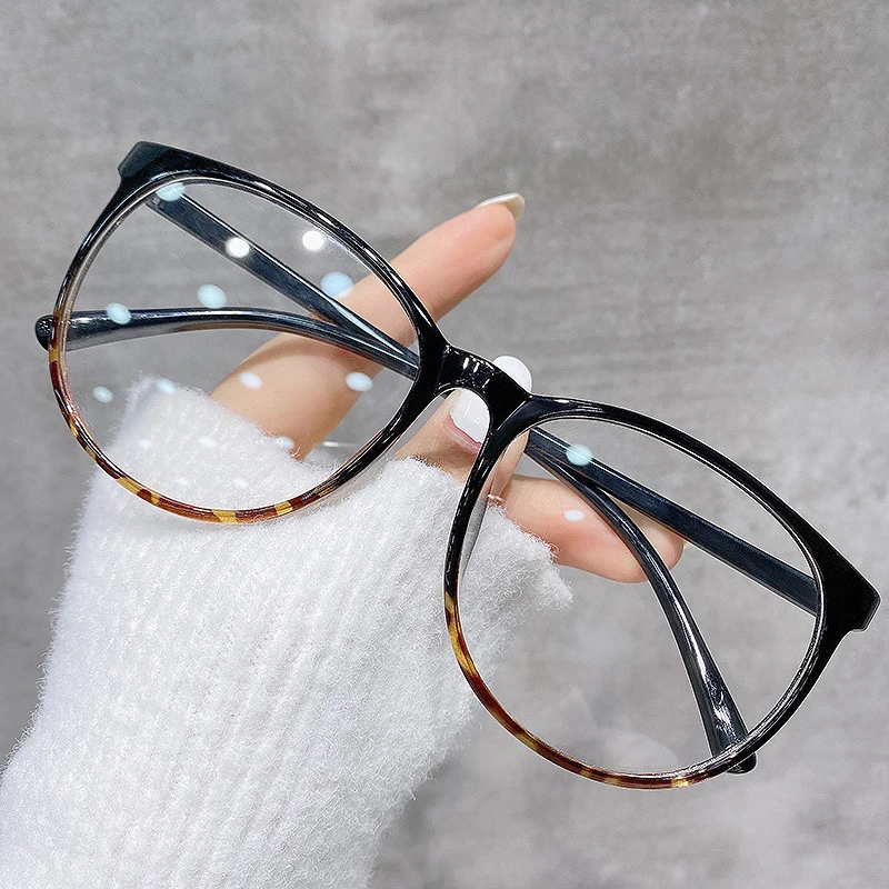 Cubojue Oversized Eyeglasses Frame Women Men Round Glasses Frames Fashion Eyewear Spectacles Prescription Clear Lens