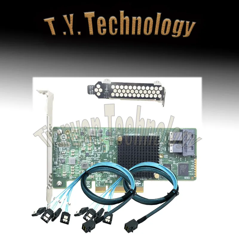 LSI 9311-8i 12Gbps 8 Ports HBA PCI-E 3.0 RAID Controller +2* SFF-8643 SATA Cable