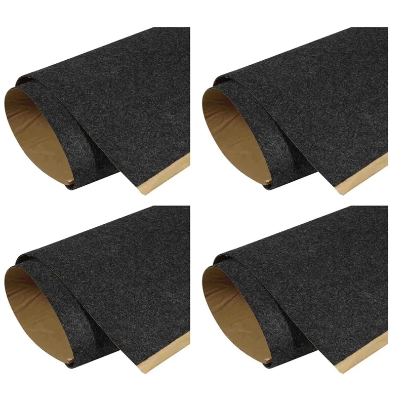 4X Speaker Cloth Car Subwoofer Box Polyester Fiber Sound-Absorbing Board Clothes Anti-Seismic Blanket Felt Gray