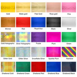 100pcs/pack Toner Reactive Foil 25 Mixed Color A4 Foil Paper for Toner foiling Foil by Laser Printer and Laminator Crafts Paper