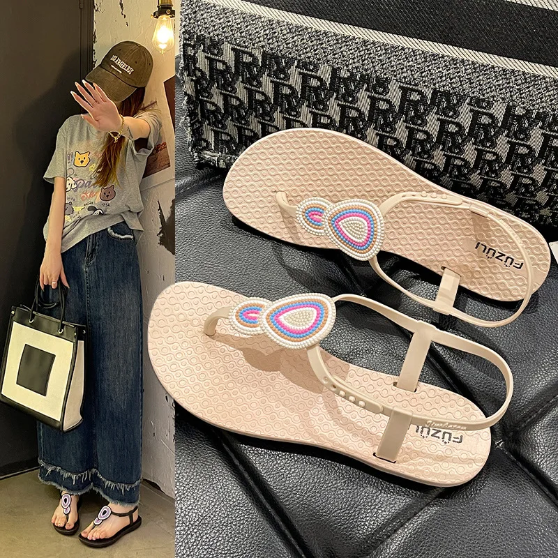 

Women's Summer Fashion Flip Flops Roman Style Casual Beach Shoes Outdoor Exposed Toes Beach Sandals 2025
