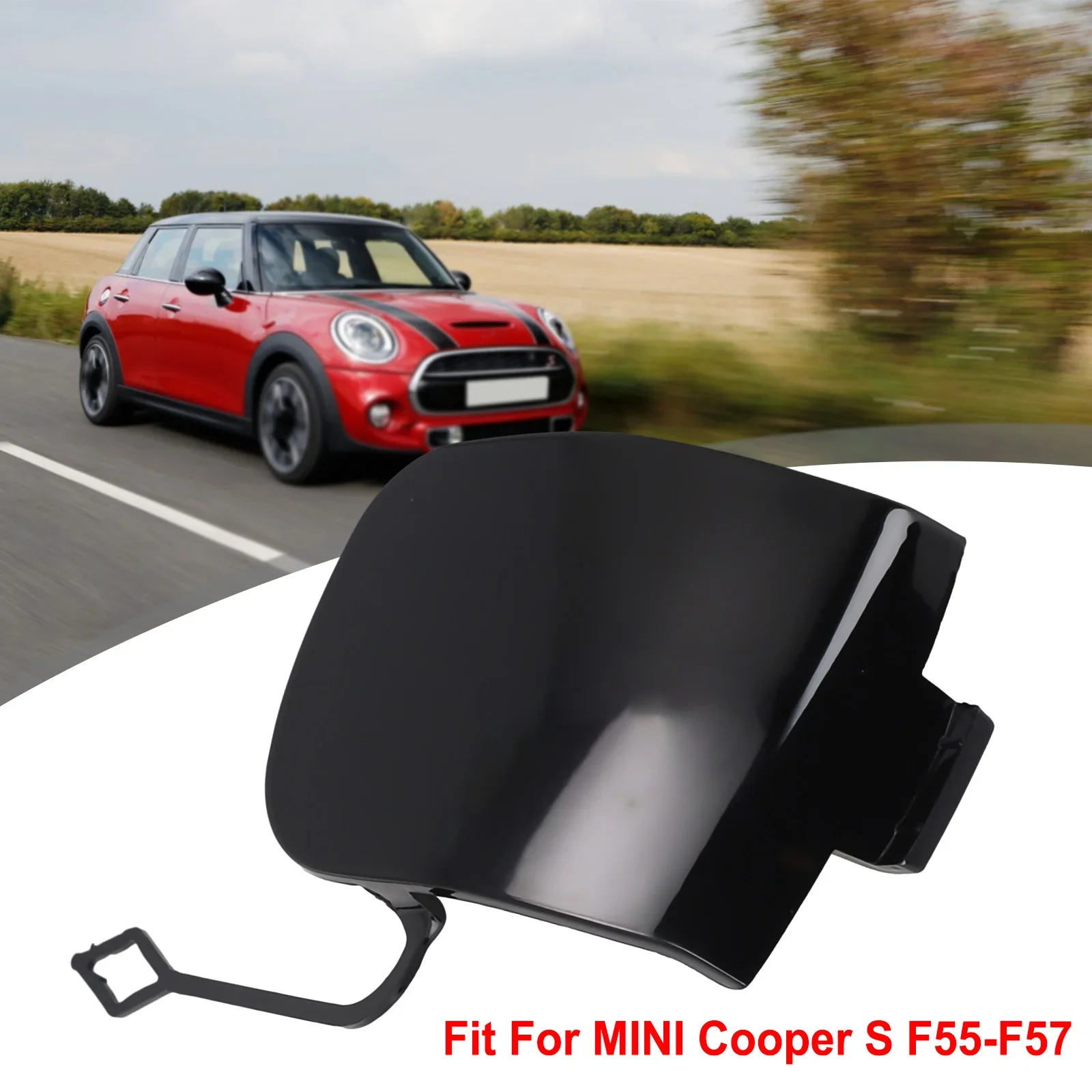 51117337796 Car Front Bumper Tow Hook Cover Trailer Hauling Eye Cap Lid For MINI For Cooper S F55-F57