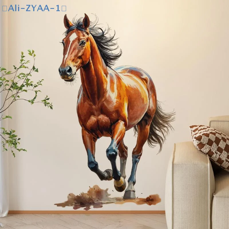【ZYAA-1】1 Stück Wandaufkleber mit Pferderennen-Motiv, wasserfest, abnehmbar, Vinyl-Aufkleber, Dekoration für Schlafzimmer und Eingangsbereich