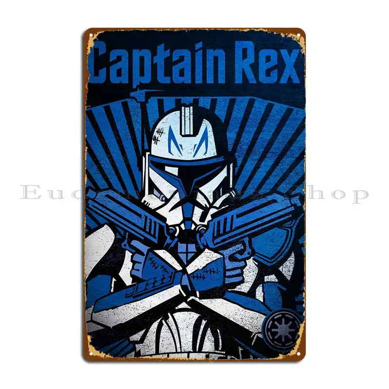 Captain Rex Metal Plaque Garage Funny Custom Mural Printed Tin Sign Poster