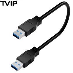Dual USB2.0 Extension Cable For Radiator Hard Disk Camera USB A Male To USB Male USB Date Transmission Extender Cord