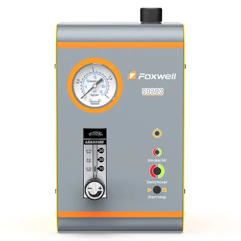 FOXWELL SD203 Automotive Smoke Machine 12V Built-in Air Pump EVAP Vacuum Leak Detector Car Pipe Leakage Diagnostic Tester