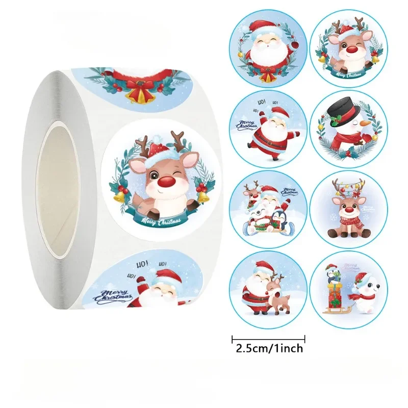 Merry Christmas Stickers Envelope Gift Cards Package Seal Label Christmas Decoration Gift Series Sticker Tags