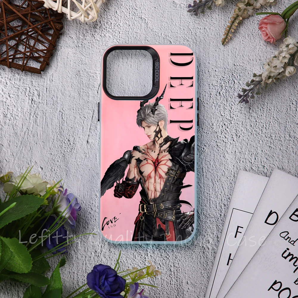 

Sylus L-Love Deep Space Phone Case For IPhone 16 15 14 13 12 11 Pro Max Matte Aurora Multicolor Laser Metallic Gradient Funda