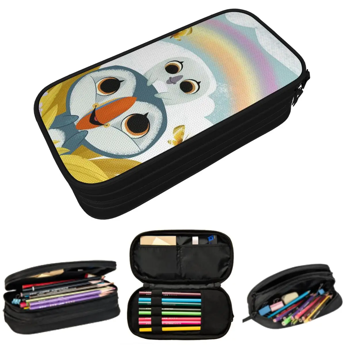 

Puffin Rock Oona Baba Cartoon Animation Pencil Case for Students Gifts Pen Box Pencil Bag Stationery Supplies Pen Holder Bag
