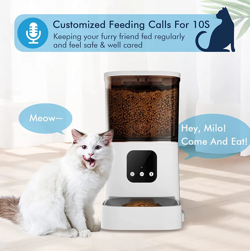 6l automatisches Katzenfutter Timing mit Kamera Video Smart Pet Feeder für Katzen hunde intelligente Trocken futter Spender Voice Recorde Bowl