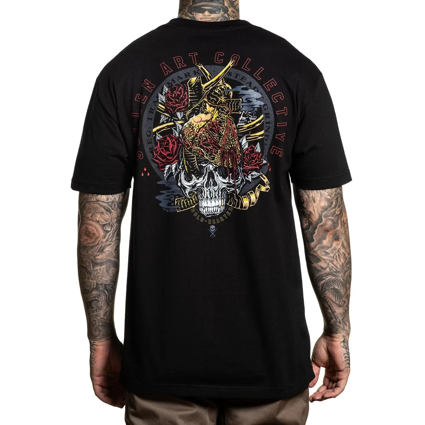Sullen Art Collective Gold Hearted Standard Fit Mens T-Shirt Tattoo High-end Luxury Unisex Style Both of Men and Women