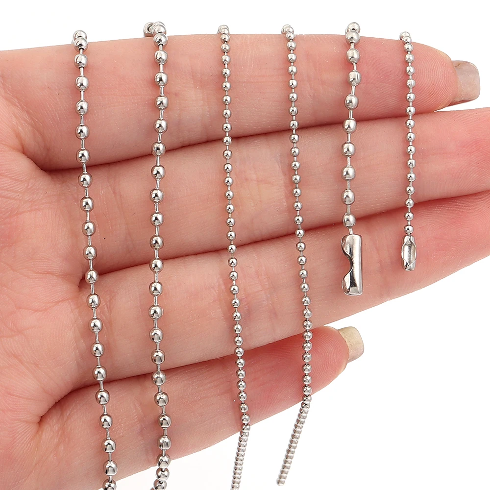 100pcs 8/10/12/15/20cm Metal Ball Bead Chains Fit Key Chain/Dolls/Label Hand Tag Connector Bulk Chains DIY Jewelry Accessories image 5