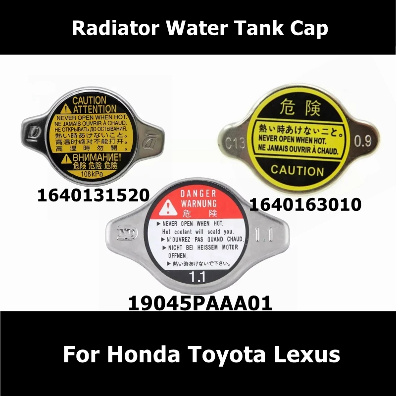 19045PAAA01 1640163010 1640131520 Cooling Radiator Water Tank Cap for Honda Toyota Lexus 19045-PWA-004 16401-63010 16401-31520