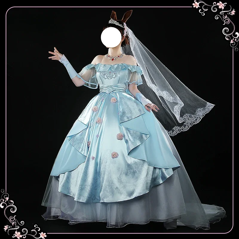 [Customized] Umamusume: Pretty Derby Daiwa Scarlet Cosplay Costume Someting Blue Halloween Women Lovely Wedding Dress