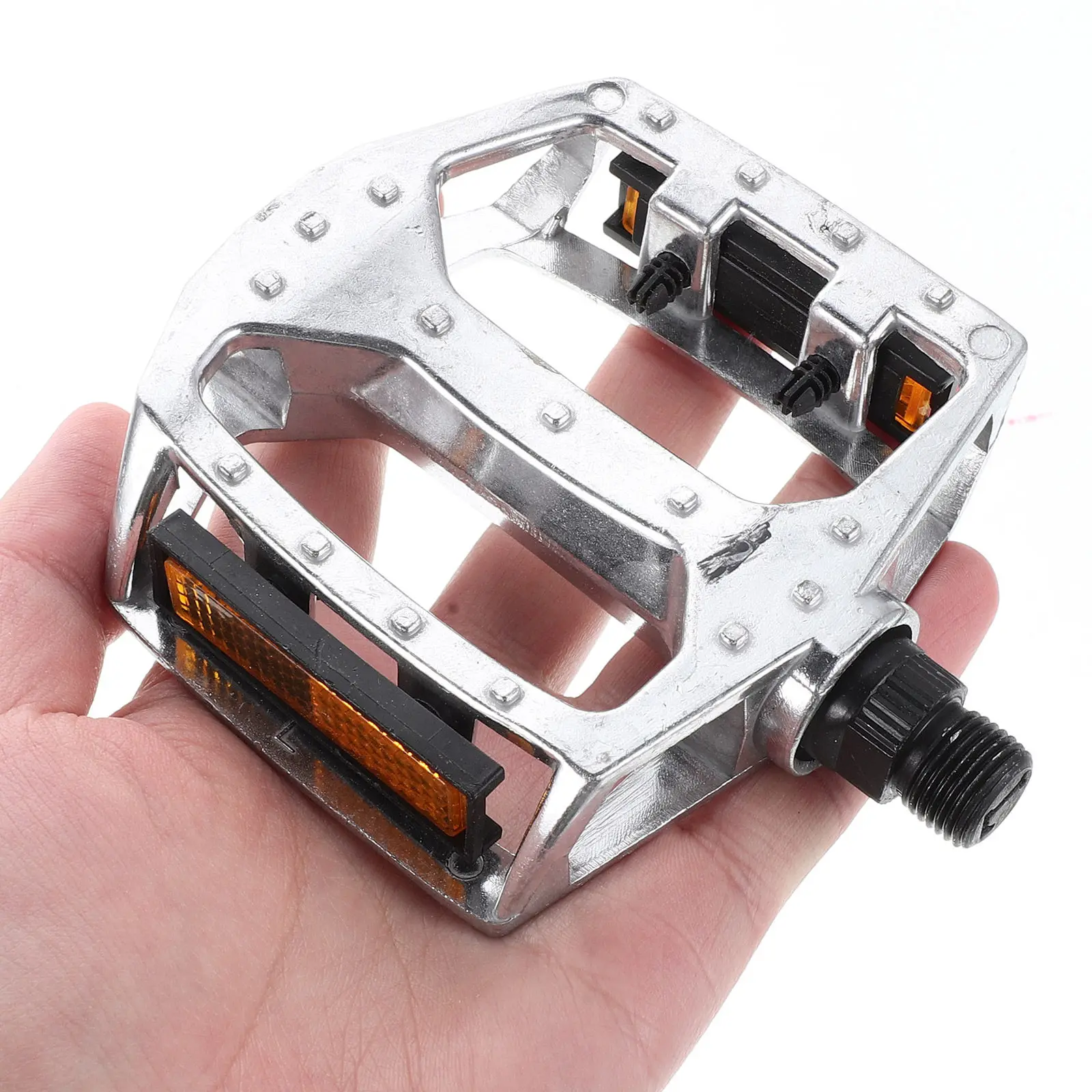 

2Pcs Bike Pedals Universal Foldable Aluminium Alloy Flat Anti-Slip Pedals Suitable for Road Mountain Folding E-Bike Cycling