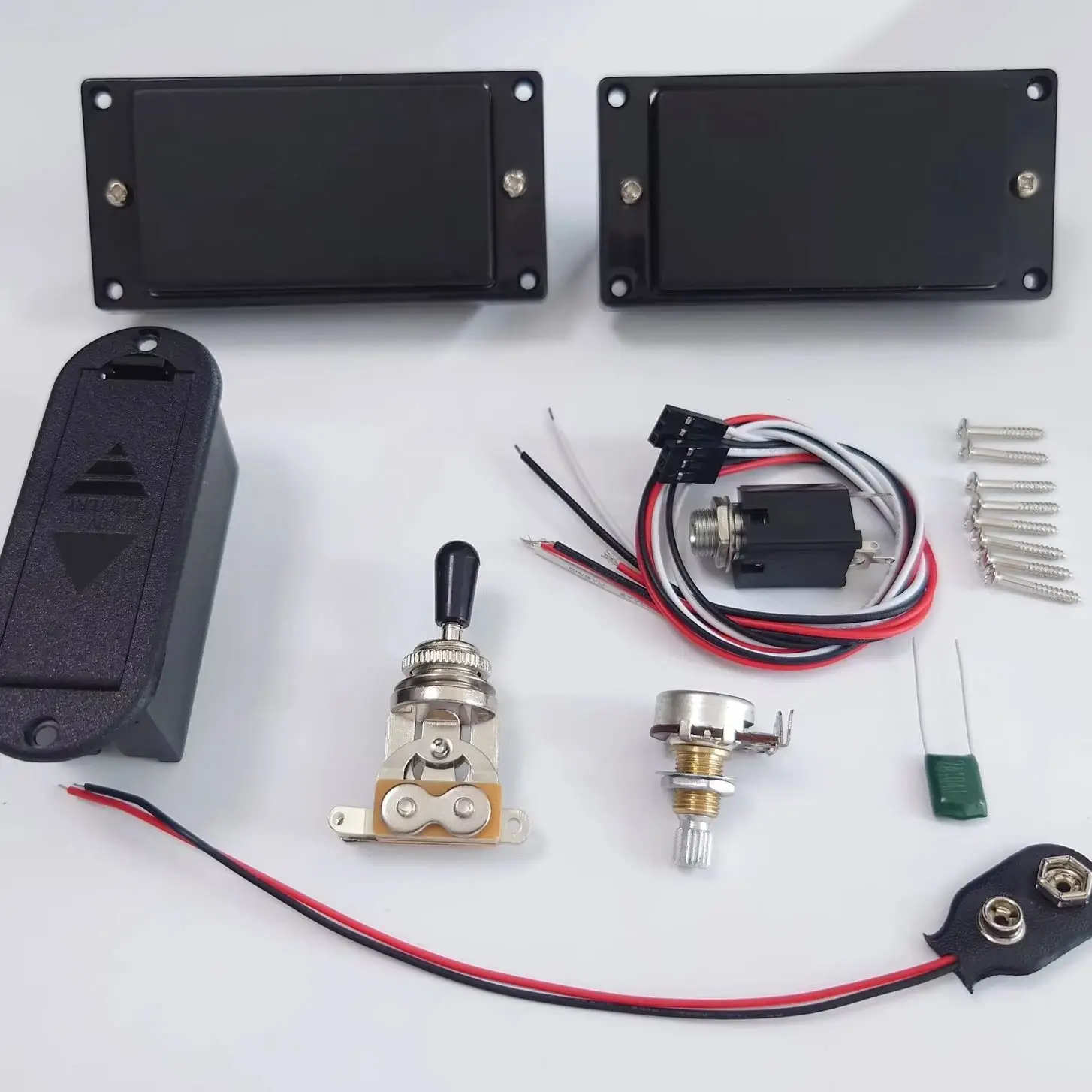 HH Black Active Pickup 81 85 Electric Guitar Humbucker Pickups Set Short Shaft Pots & Wiring Guitar Accessoires