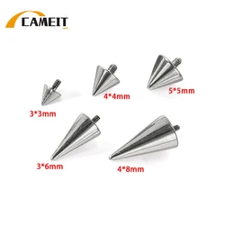 G23 Titanium Alloy Spiked Conical 0.9 External Thread Demon Lip Stud Replacement Head EarringBrow Stud Accessory for Piercing