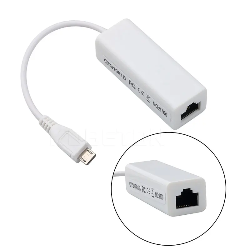 10/100Mbps Micro USB Wired Network Card Micro USB to RJ45 LAN Ethernet Adapter Ethernet Adapter For PC Laptop Windows XP 7 8