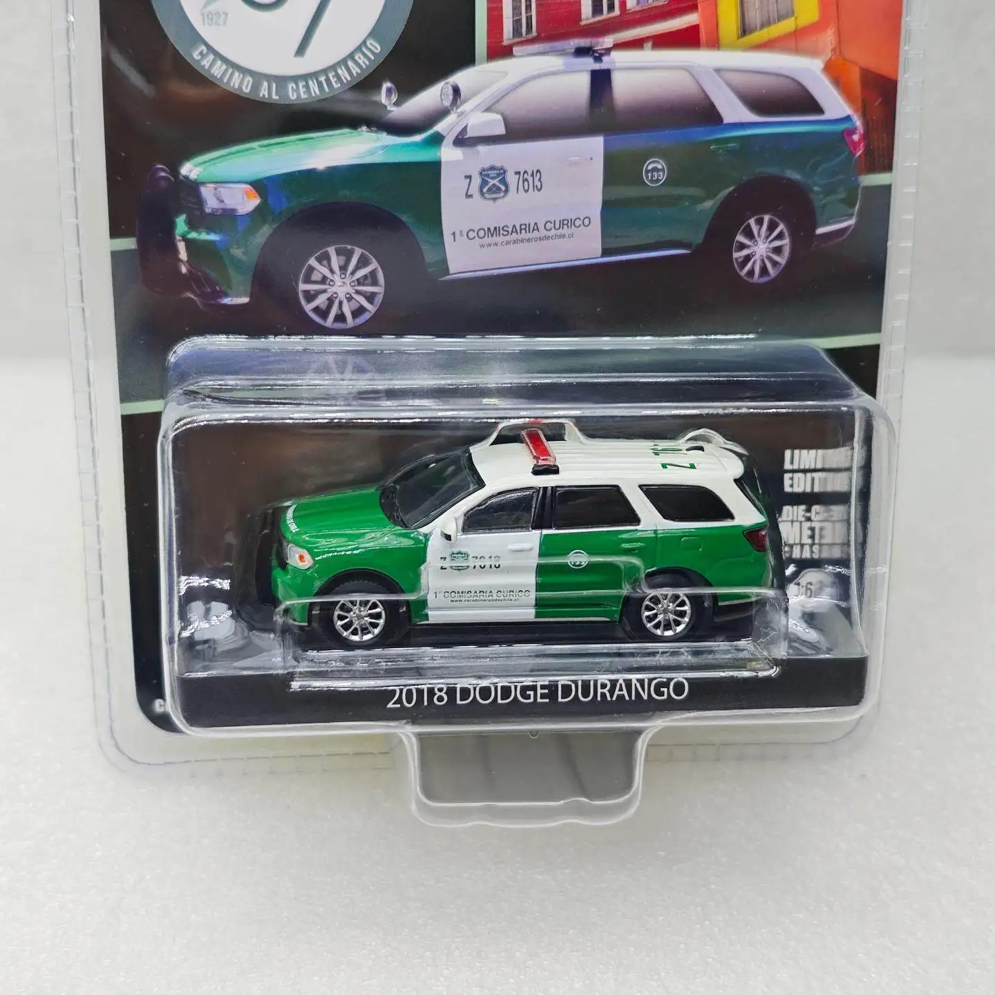 GreenLight 1:64 2018 Dodge Durango-Carabineros De Chile Police Car 30079 Diecast Alloy Car Model Collectible