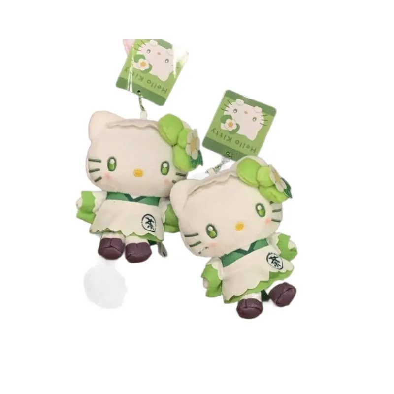 Nowy uroczy breloczek pluszowy Hello Kitty, breloczek Matcha, pluszowa lalka Matcha Maid, zawieszka.