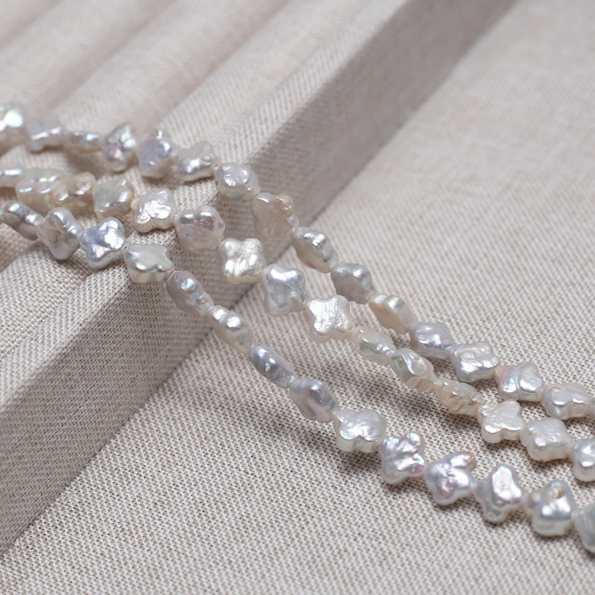 

7x7mm AAAAA Natural Freshwater White Baroque Small Cross Pearl Bead Jewelry Make DIY Necklace Bracelet Accessories Wedding Gift