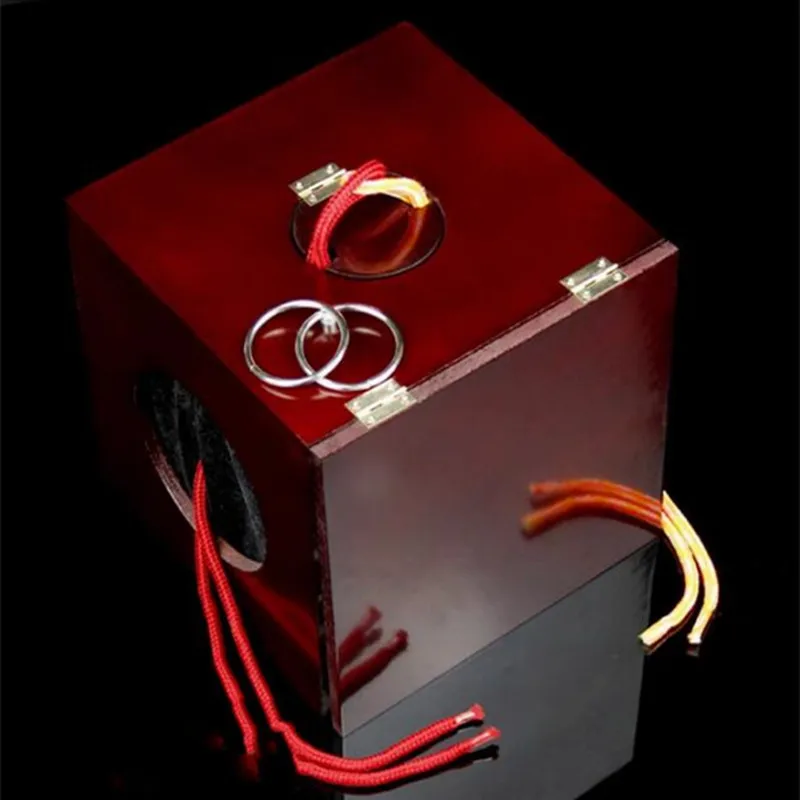 Дин Коробка Дина Укроп Этап Волшебные трюки Связывающие веревки и кольцо Коробка Ссылка Magia Magie Magicians Иллюзия Опора Аксессуар