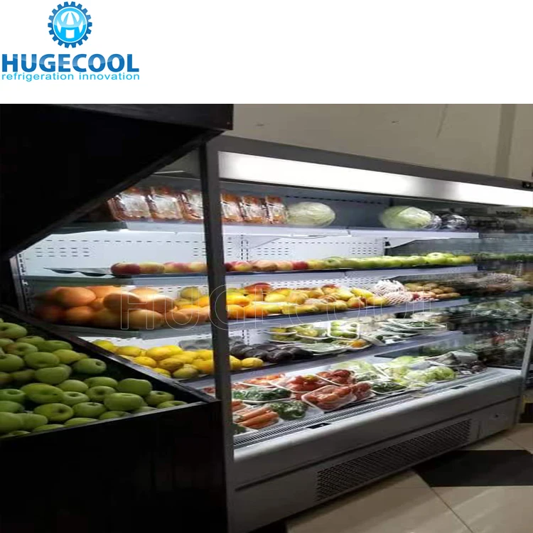 display open showcase chiller sandwich fridge open shop frutes