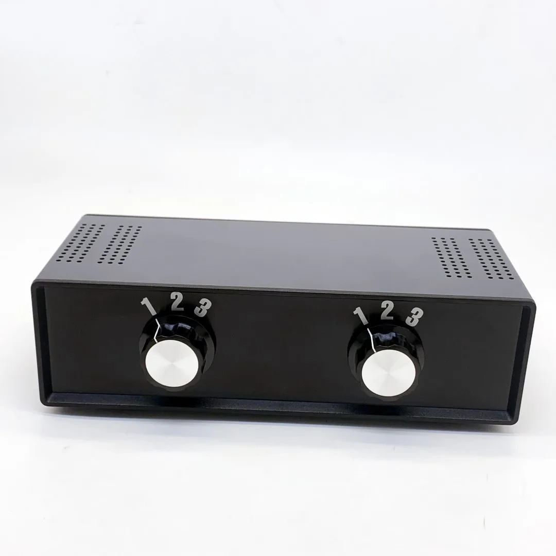 TIANCOOLKEI 3-IN-3-OUT XLR balanced stereo audio signal input/output selector passive preamplifier signal controlle ph03