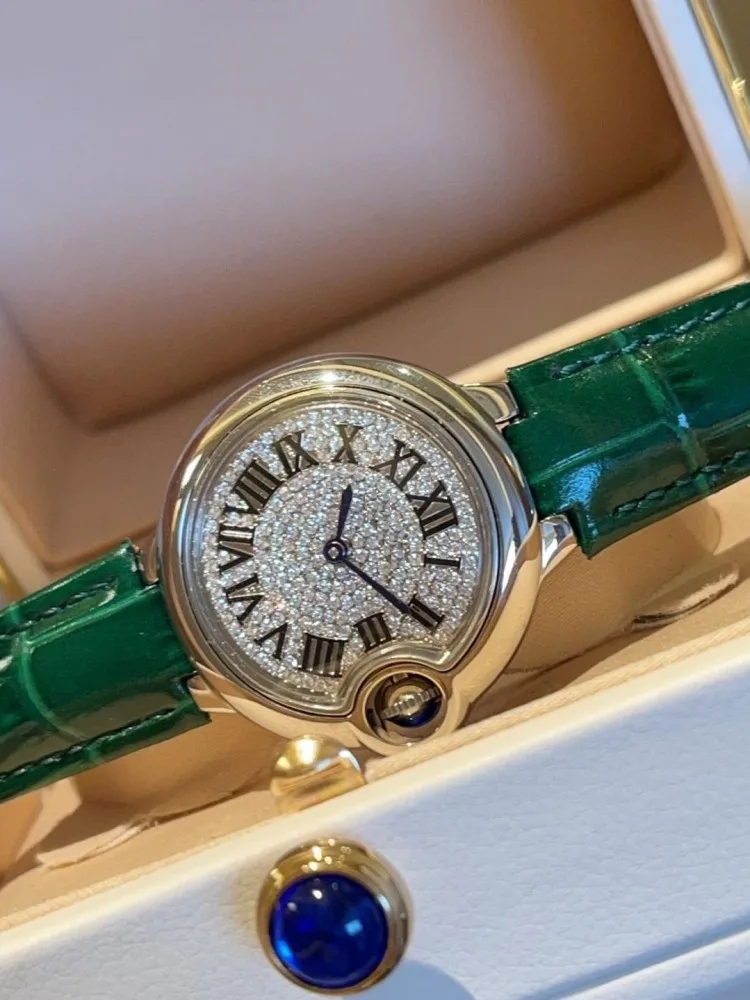 Designer Accessory Office Ladies Work Elegant Quartz Watch Stainless Steel Genuine Leather Strap Pin Buckle Women Wristwatch