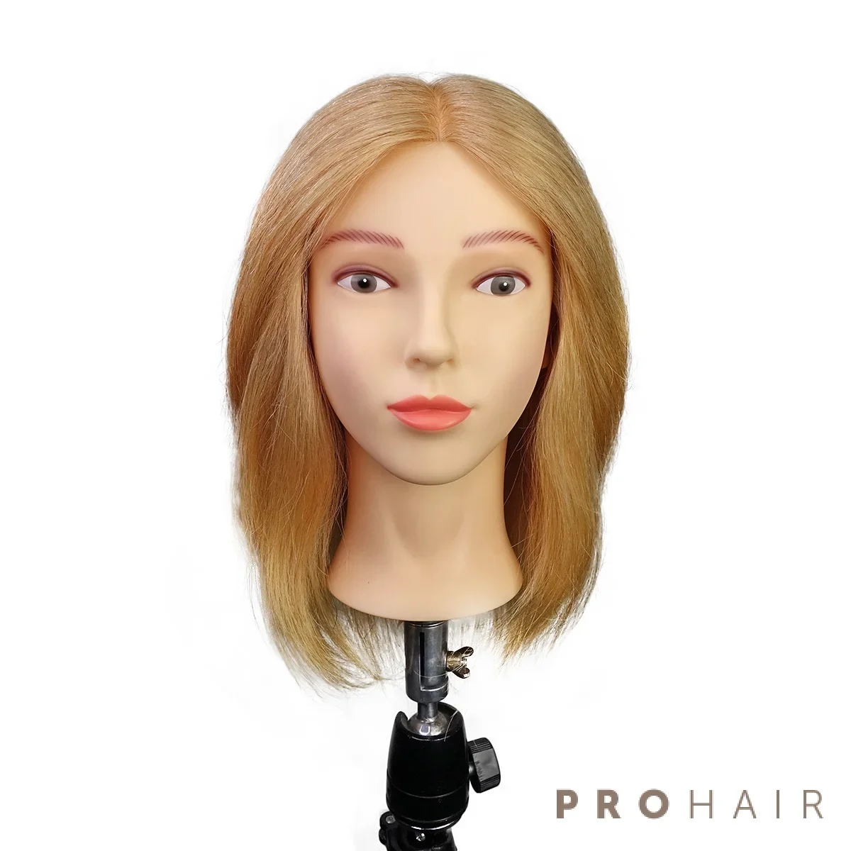 

Mannequin-Head 30CM 12'' 100% Human Hair Light Blond Training Head Hairdressing Mannequin Doll Head For Hairdressers