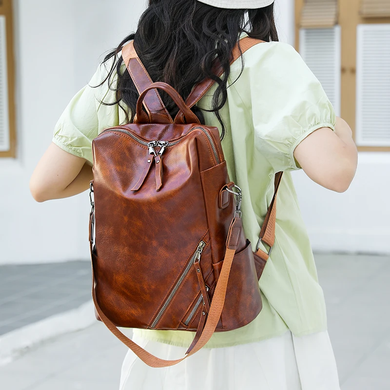 Women's Designer Faux Leather Backpack Mini Shoulder Bag Waterproof Lightweight Handbag for Work Outdoor Travel Accessories NEW