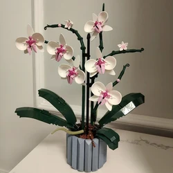 608 pezzi bouquet orchidea blocchi di costruzione pianta bonsai adulto assemblato giocattolo ragazza ragazzo regalo di compleanno 10311