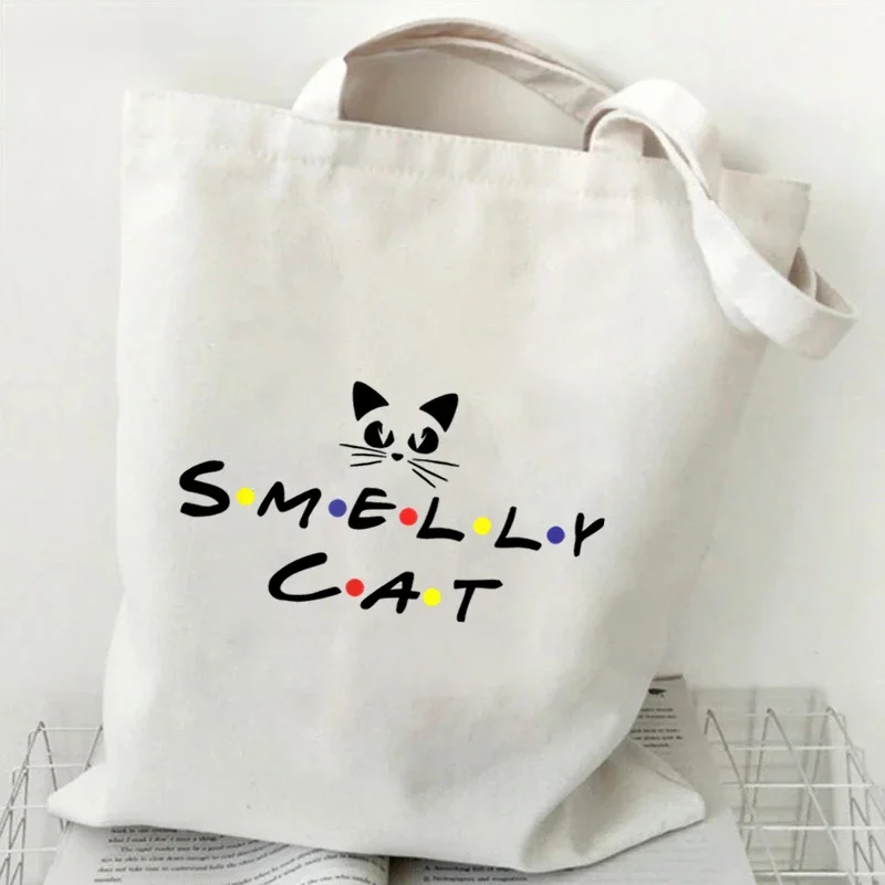 Canvas Tote Bag Student Pivot Friends TV Show Shopping Bag Women Graphic Casual Handbag Side Bag for Ladies