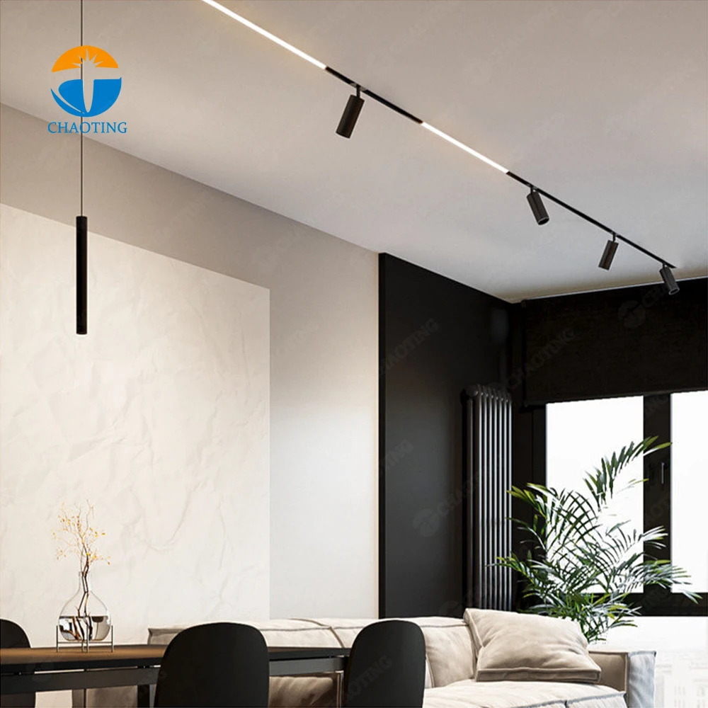 Good Price Recessed Track Spot Lights Smart Aluminum Rail 7w 12w 24w 48V Cob Spotlight Magnetic Linear LED Track Light System