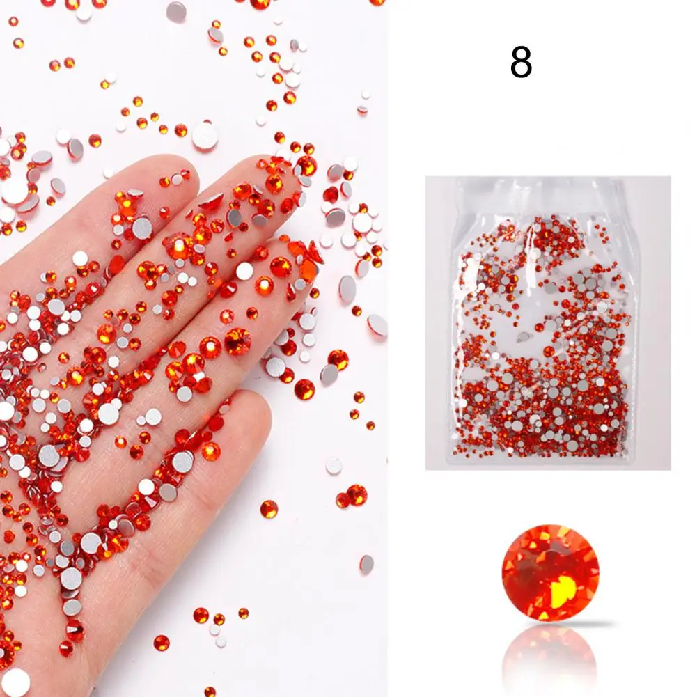 1440Pcs/Bag Delicate Glass Nail Rhinestone Nail Decoration Portable  Fashion