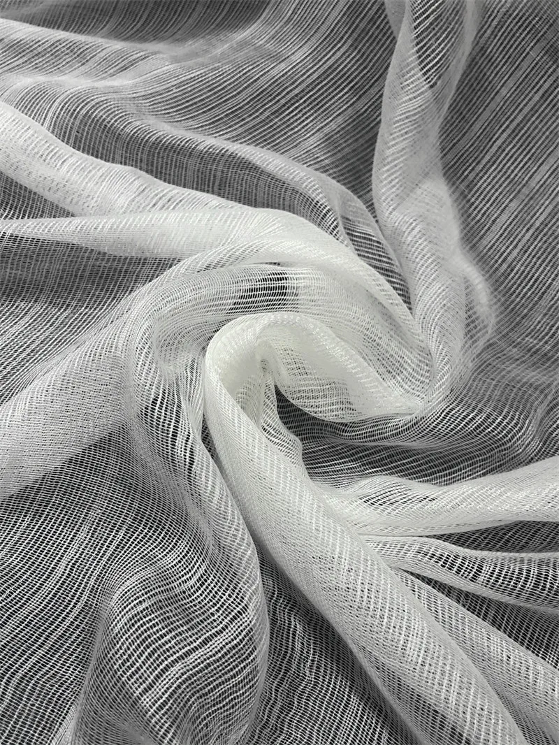 Ivory 13 Momme Silk Mesh Designer Fabric Sheer Lightweight Gauze for Summer Sewing, Sewing Supply for Home Projects