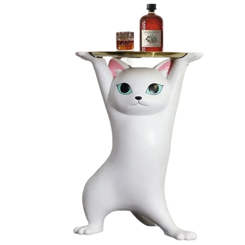 

Sand Sculpture Enchanting Cat Living Room Floor Coffee Table Decoration Creative Decoration Moving Gift Side Table Coffee Table