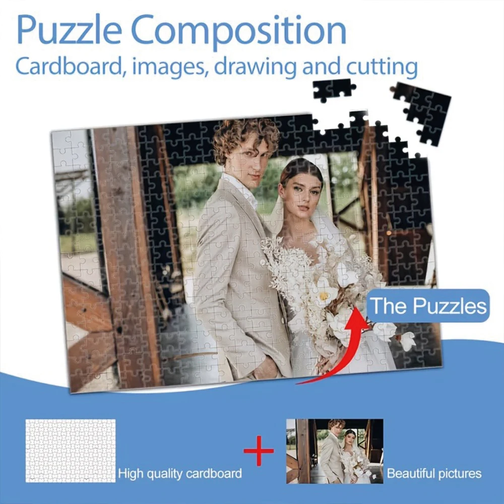 35/300/500/1021pcs Personalized Custom Photo Puzzle Wedding Photos Funny Adult Leisure Toys Gift