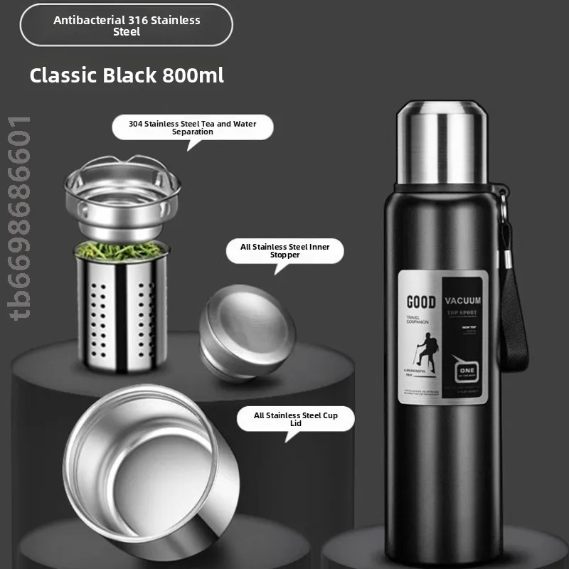 

Новинка 2025, большая портативная изолированная бутылка для воды из нержавеющей стали 36, мужская для путешествий на открытом воздухе