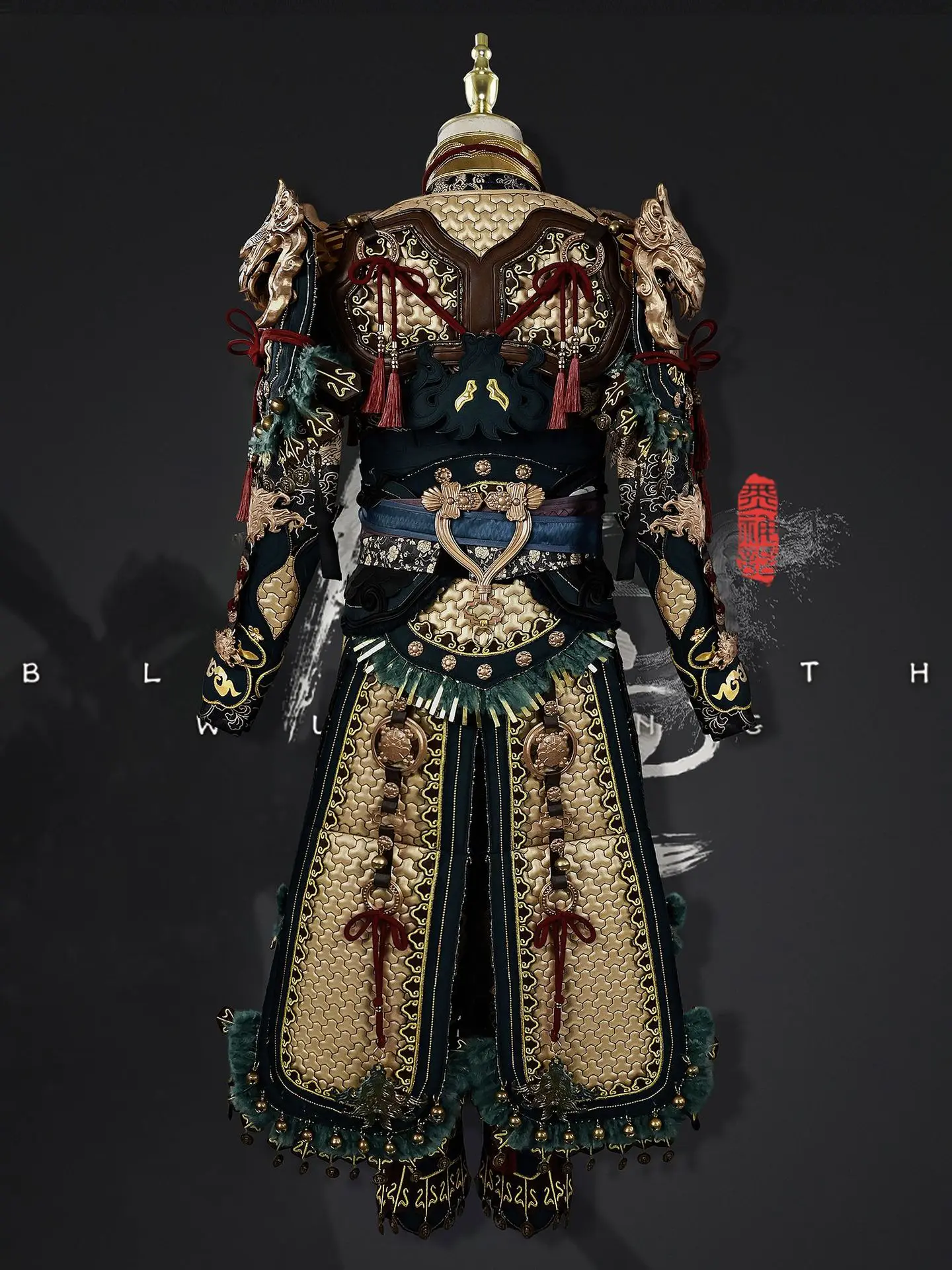 ตํานานสีดํา Wukong COS เกมเซิร์ฟเวอร์อะนิเมะคอสเพลย์เกราะเสื้อผ้าสไตล์จีนเกราะ C Server ชุด Top Gear