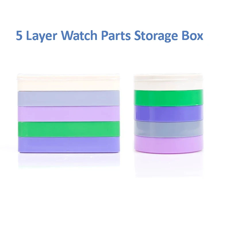 5 Layer Watch Parts Storage Box Watch Tools for Screw Component Movement Hardware Parts Case for Watchmaker Storage Box Chroma