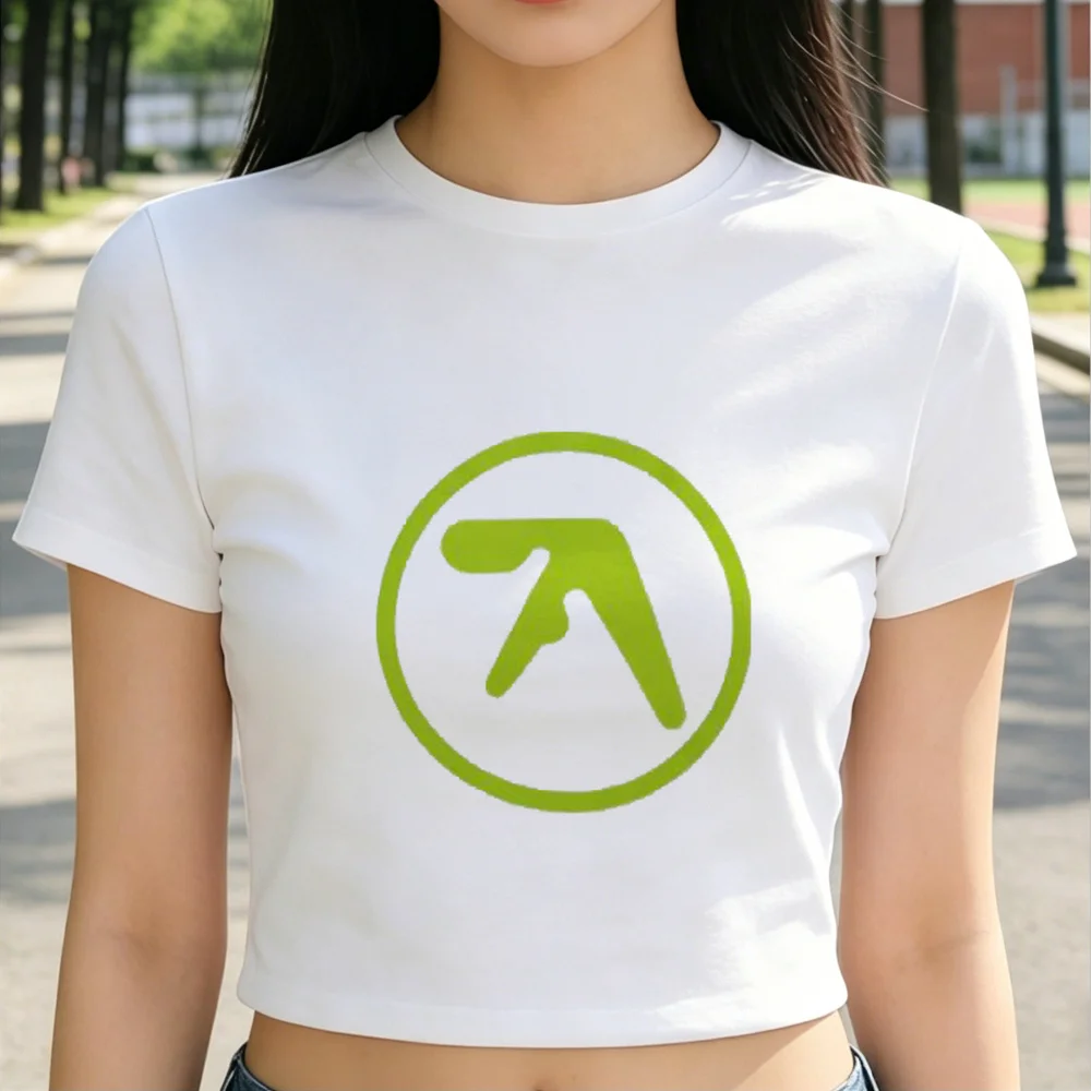 Aphex Twin crop top female dollette streetwear 2000s korean fashion cute t shirt japan goth kawaii jojifuku korean fashion