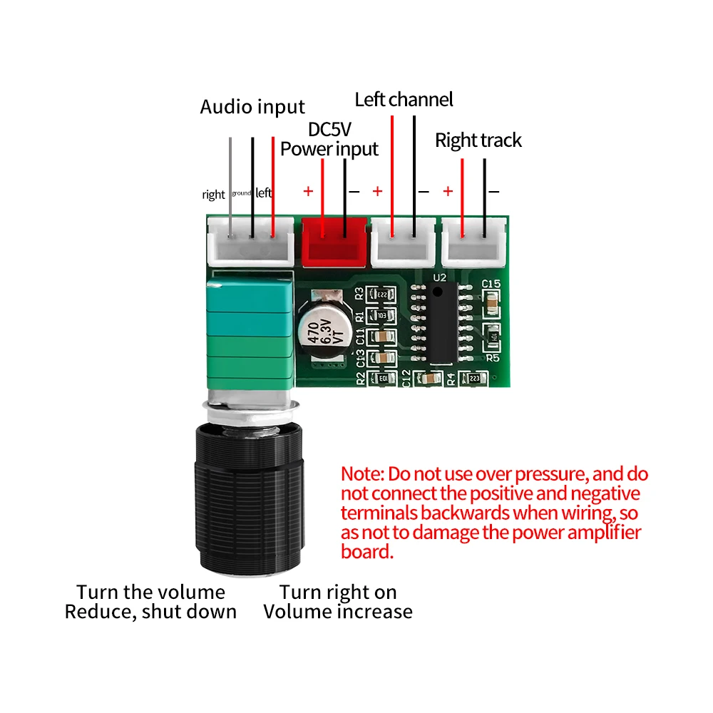 XH-A154 صغير PAM8403 مضخم رقمي مجلس 3 واط * 2 تيار مستمر 5 فولت ستيريو الصوت أمبير 3 دبوس محطة مع التحكم في مستوى الصوت ل مكبر صوت كمبيوتر محمول