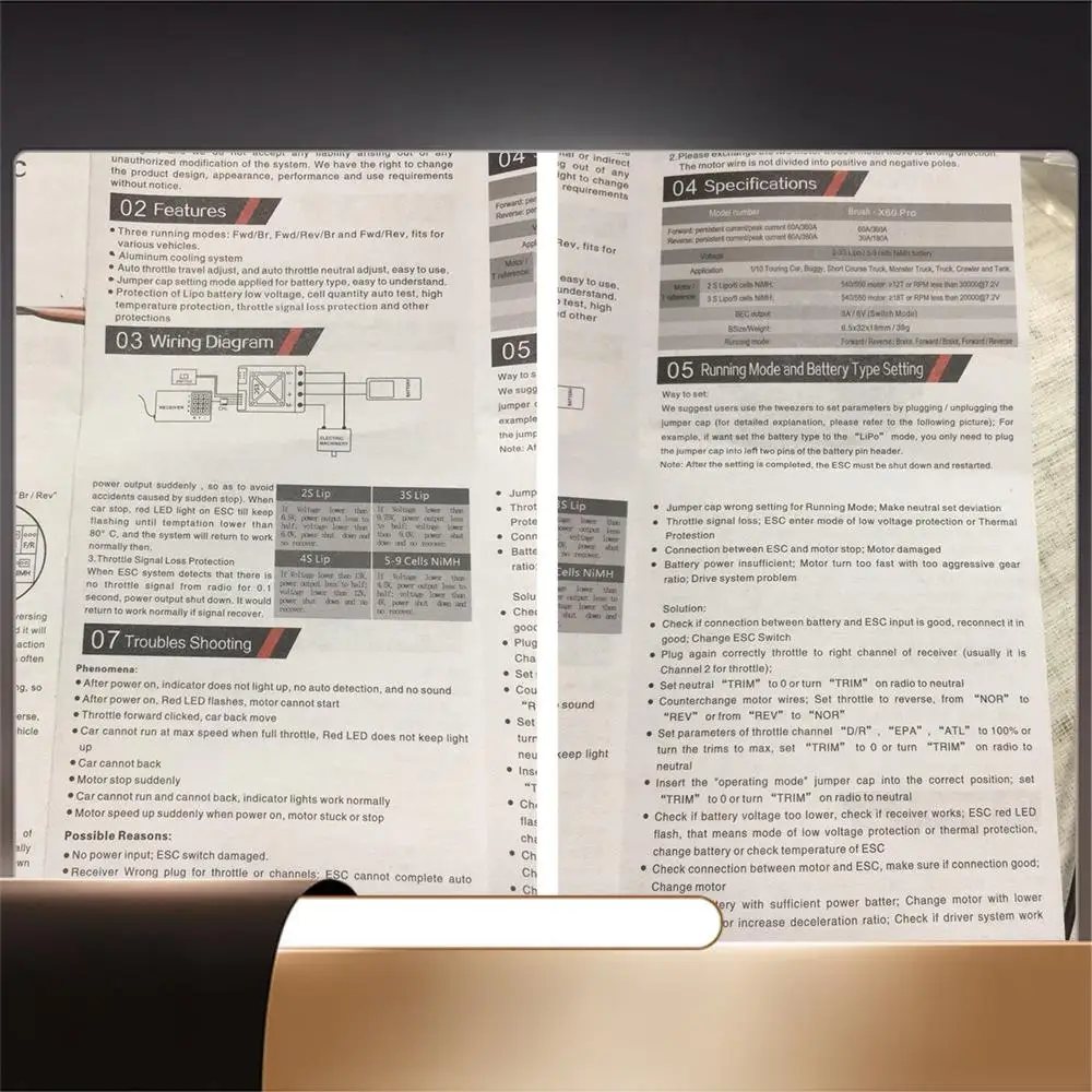 1060 60A Waterproof Brushed ESC Speed Controller Forward Brake And Reverse Brake With 6V/3A BEC For 1/10 RC Car Parts-X64A