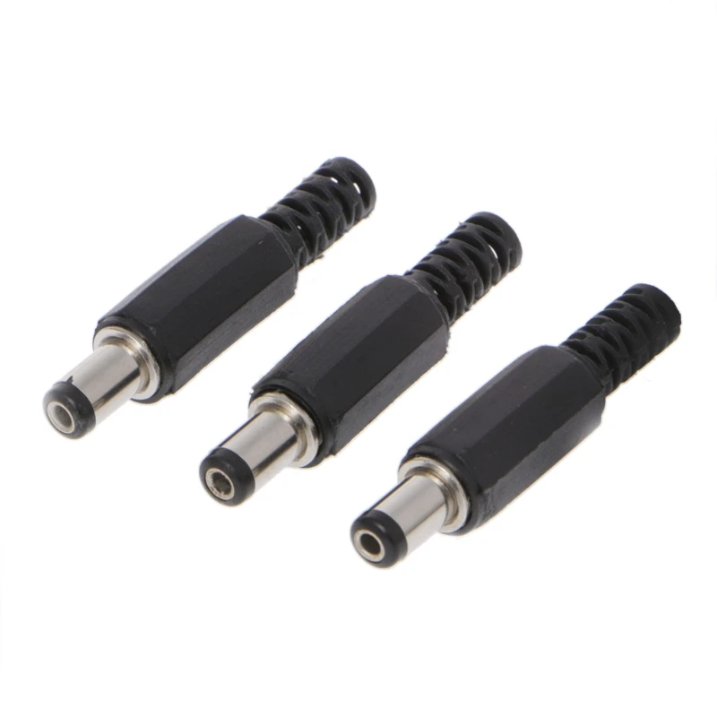 10-częściowy męski adapter gniazda jack 5,5 x 2,1 mm do wtyczki DC z tworzywa sztucznego