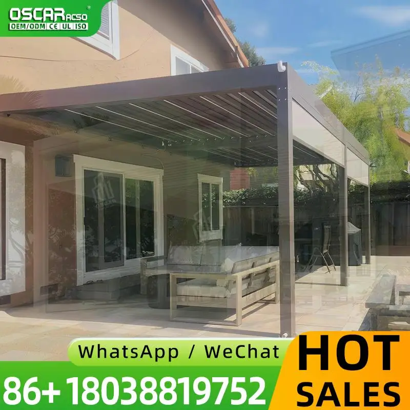Best Selling Aluminum Frame Louvered Pergola With Roof Outdoor Aluminum Patio Shelter For Garden Backyard Poolside pergola