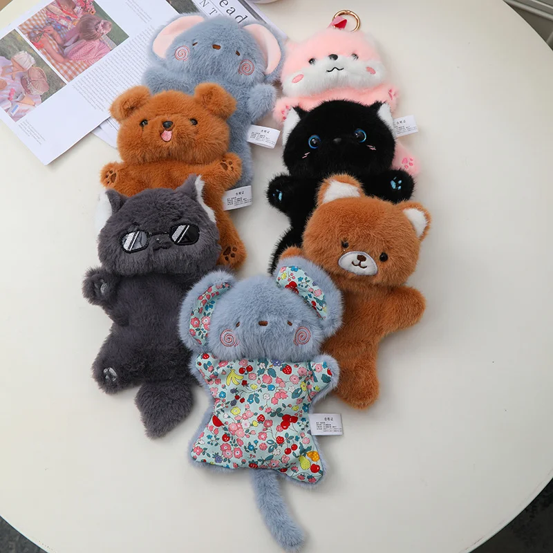 28cm Urocza i Popularna Pluszowa Zabawka Zwierzątko z Kreskówki Nowe Style Pluszowy Wisiorek Zwierzęcy Kot Królik Panda Wypchane Zwierzę Zabawka