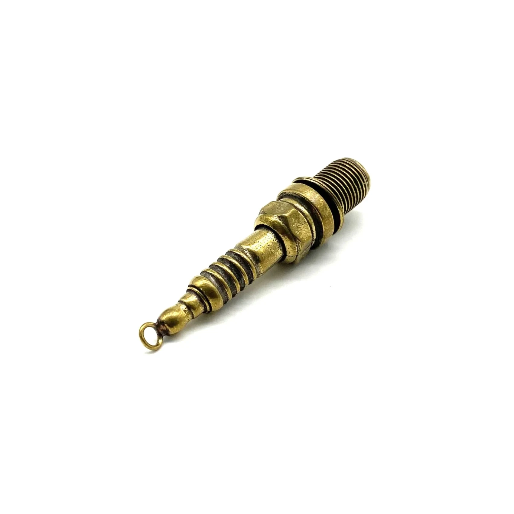 Brass Spark Plug Key Chain, decoração pingente, fazer jóias