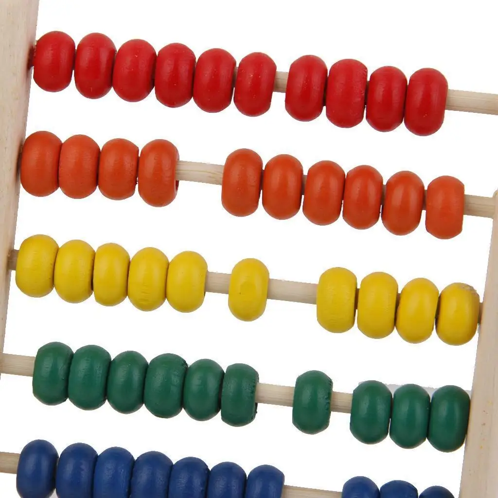 Educational Wooden Bead Abacus for Counting and Math Learning