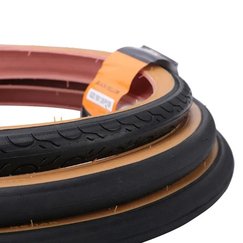 AliExpress Folding Bicycle Tire BMX Yellow Edge Tire 349 406 20 Inch Rubber Retro Outer Tyre Bike Tubes Wheels Cycling Accessories Parts